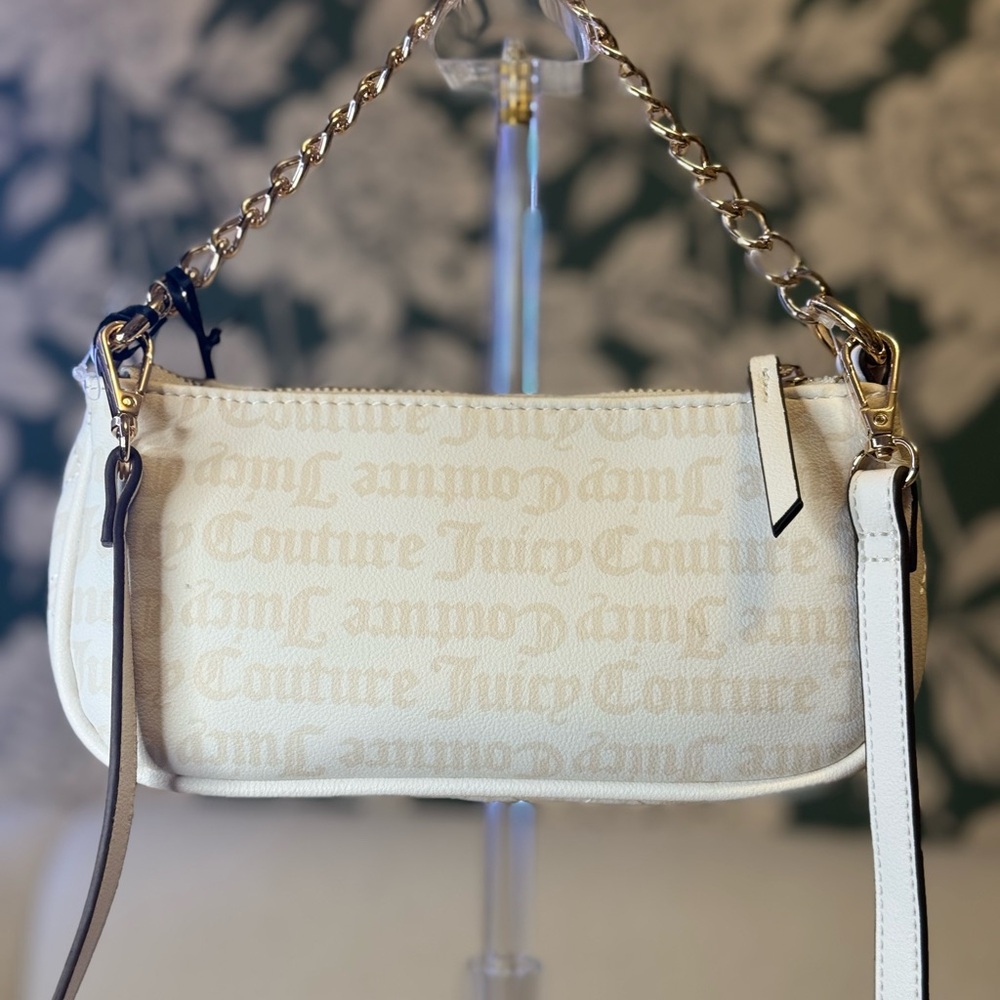 Juicy Couture Cream Quilted Shoulder Bag with Gold Accents NWT - Picture 6 of 9